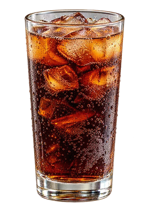 Vaso de refresco con hielo